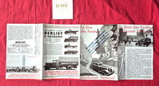 N°21907 / BERLIET dépliant  automobiles et camions à gazogene / P.718 : 3-35