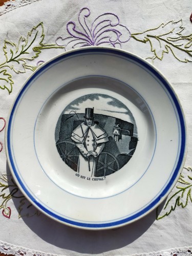 Ancienne assiette devinette - , de