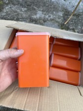 rare ancienne boite orange vintage annees 70 COOP 