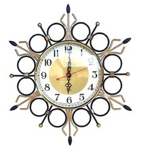 MAGNIFIQUE HORLOGE MURAL SOLEIL JAZ  VINTAGE  ANNÉES 50's  ROCKABILLY 