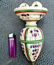 ancien monte et baisse polychrome en céramique 19 ème