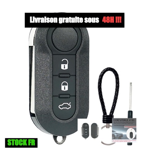 Coque clé fiat boutons - coque, 3
