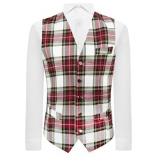 Gilet À Carreaux Tartans Blancs, Plaid, Écossais