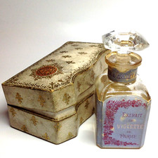 ROGER & GALLET Extrait de Violette de Parme  1910 flacon 9cm Vide Boite