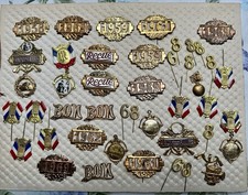 Lot Épinglette Service Militaire Bon Pour Les Filles Certificat Études