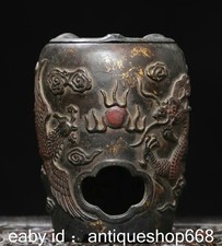 6" ancienne Chine bronze doré