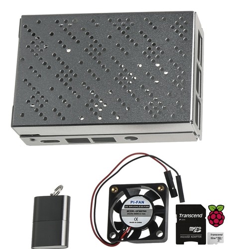 Raspberry pi4 metal case with - pi4,
