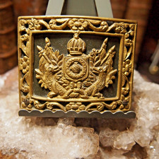 CUIVRERIE MILITAIRE BELLE PLAQUE DE CEINTURON OFFICIER  ALLEMAND 1ER EMPIRE