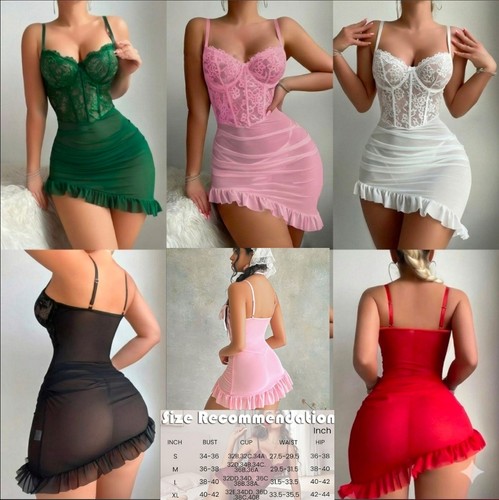 Nuisette dentelle chemise - dentelle, de
