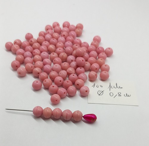 Lot 100 perles verre - lot, de