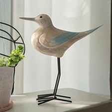 Figurine d'oiseau de mer, sculpture en bois pour meuble, salon, bureau