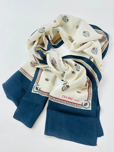 Foulard céline soie - céline, crème