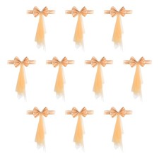 Extensible Satiné Chaise Écharpes Noeuds, 12 Paquets Chaise Banquet Champagne