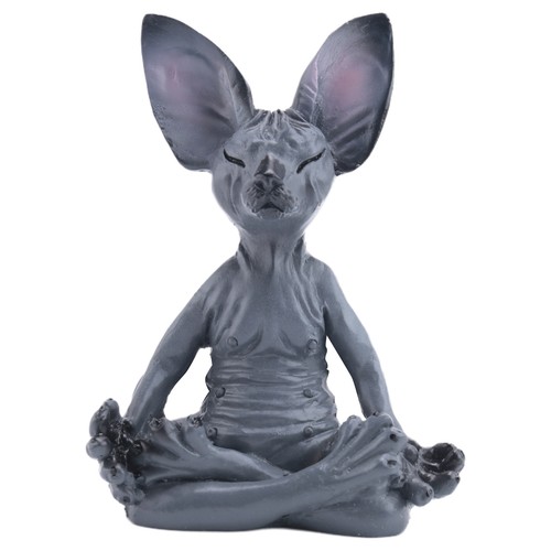 Chat sphynx méditer statue - méditer,,