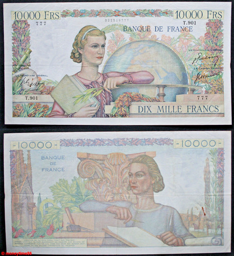 Billet 10000 francs genie - billet,
