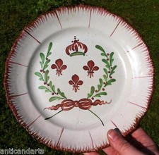 Assiette faience décor Fleurs