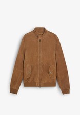 Blouson cuir bomber - , marron