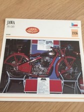 Jawa 350 OHV 1936 Carte moto Collection Atlas CZ