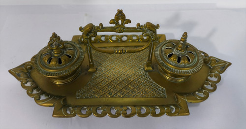 Ancien encrier double - ancien,