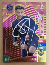 Autograph Désiré Doué PSG card Adrenalyn Xl L1 25-26