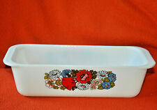 Rare Plat de cuisson en pyrex  fleuri vintage  très bon état