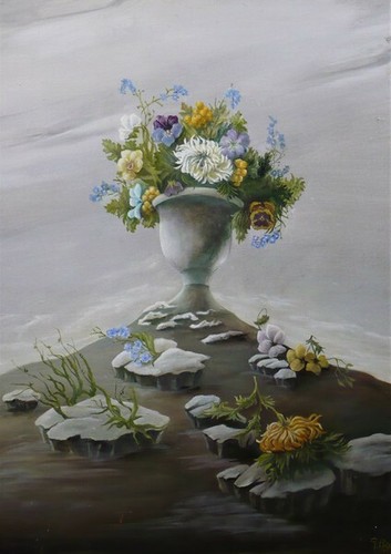 Huile sur toile originale - huile,