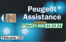 TELECARTE F826 - PEUGEOT ASSISTANCE - SC7or - 120U - 500 000 ex TBE
