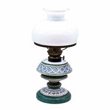 Antique Lampe à Pétrole en Verre Avec Kosmos 8 Brûleur & Écran de À 1900