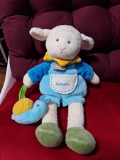 DOUDOU ET COMPAGNIE SIMON LE MOUTON Avec Escargot ETAT NEUF 25 Cm