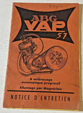 Notice d'Entretien Moteur  ABG VAP 57  - 1957 - Bel Etat.