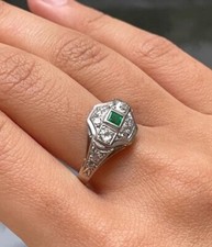 Bague en Or Blanc 14 K /