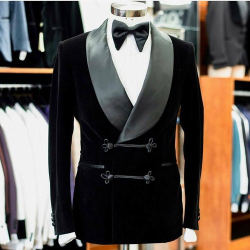 Veste fumeur noire - noire, pour