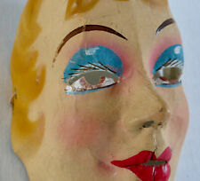 MASQUE ANCIEN, ancien masque carton, actrice, carnaval, theatre, cinema, masque