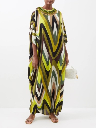 Multi printed kaftan party - multi, kaftan,