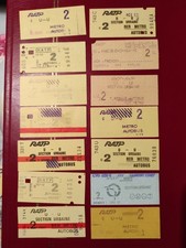 LOT 2- 14 ANCIENS TICKETS DE