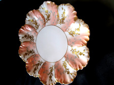 ASSIETTE DECO Art Nouveau porcelaine polychrome doré LIMOGES LANTERNIER XIXe