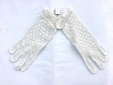 ANCIEN GANTS EN DENTELLE BRODÉ FAIT MAIN OLD embroidered lace glove