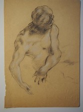 Dessin ancien pierre noire - ancien,