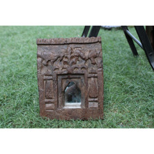 Cadre De Miroir Jharokha En Bois Fait Main – Décor De Mur Antique