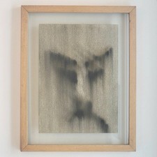 Claude Privet Suaire Pigments Naturels sur Papier Encadré Signé et Daté 2007