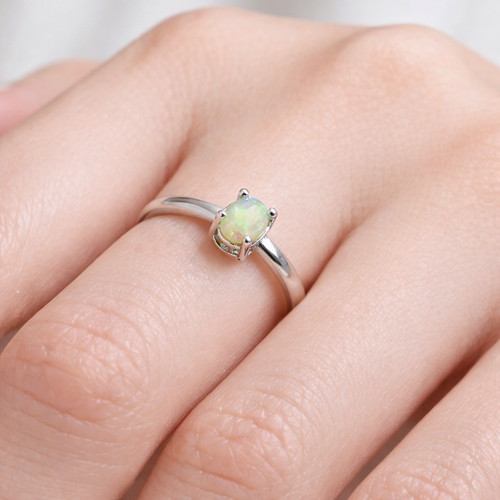 Bague fiançailles opale - bague,