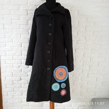 Elegant black coat desigual - coat,