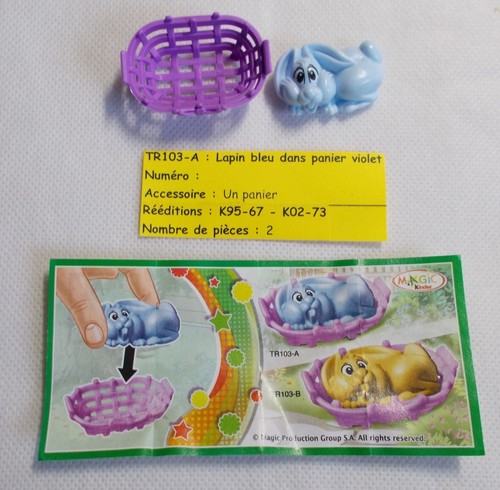 Kinder lapin bleu dans - -,
