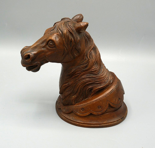 Tête cheval bois - cheval,