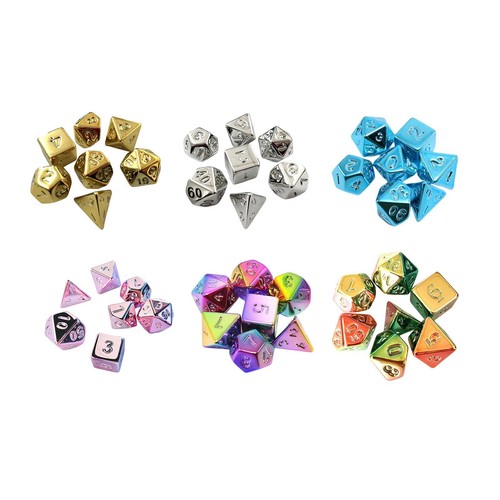 7pcs dés polyédriques - ,