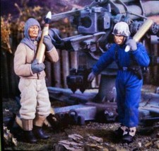 1/35 2 pièces kit maquette résine soldats allemands (sans pistolet) WW2 non...