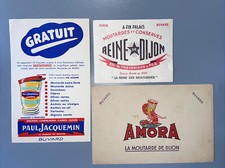 3 buvards vintage moutarde