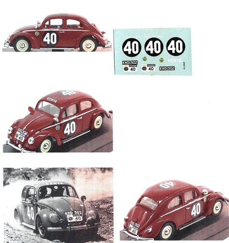 Decals vitesse vw cox - 1/43,