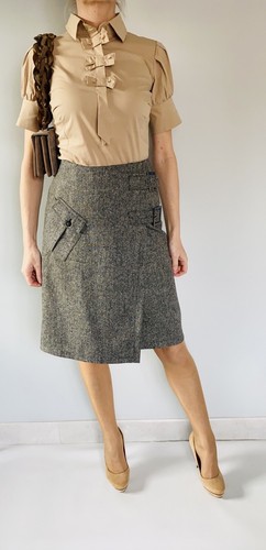 Jupe portefeuille laine - jupe,