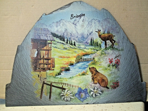 Ardoise décorée paysage - ardoise,
